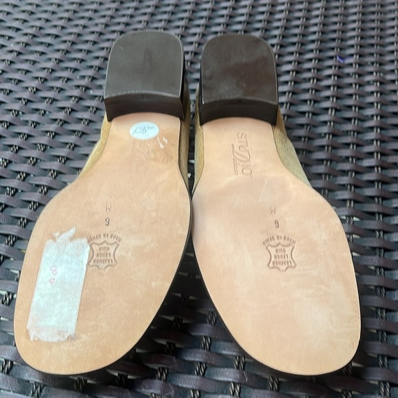 90s Delman Studio Sz 8M Tan Suede Loafers - Picture 11 of 14